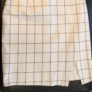 Amanda and Chelsea | Grid Pencil Skirt
